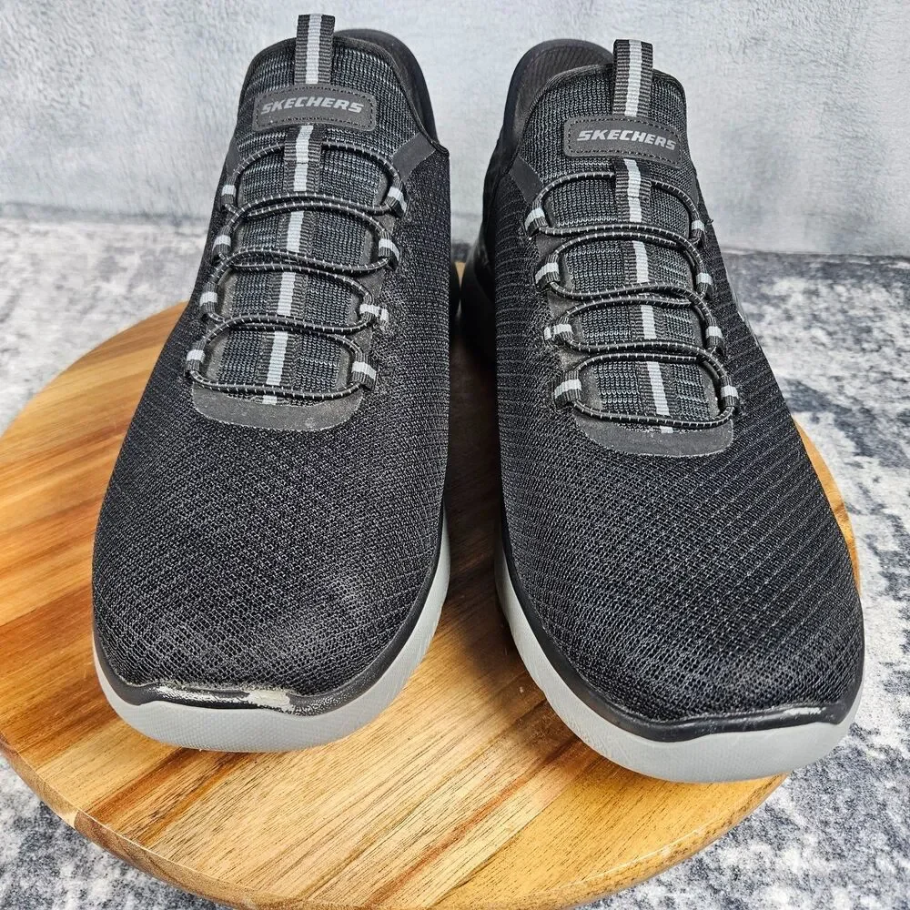 Skechers Summits Hands Free Slip Ins Men’s Size 11.5 Wide Black Sneakers 232457W